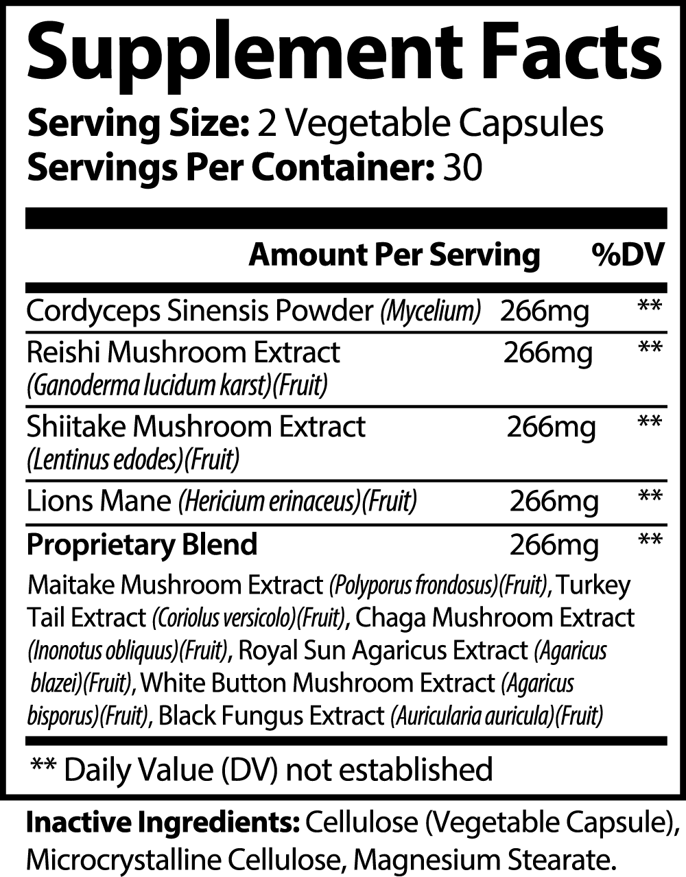 Mushroom Complex 10 X [truebiolife