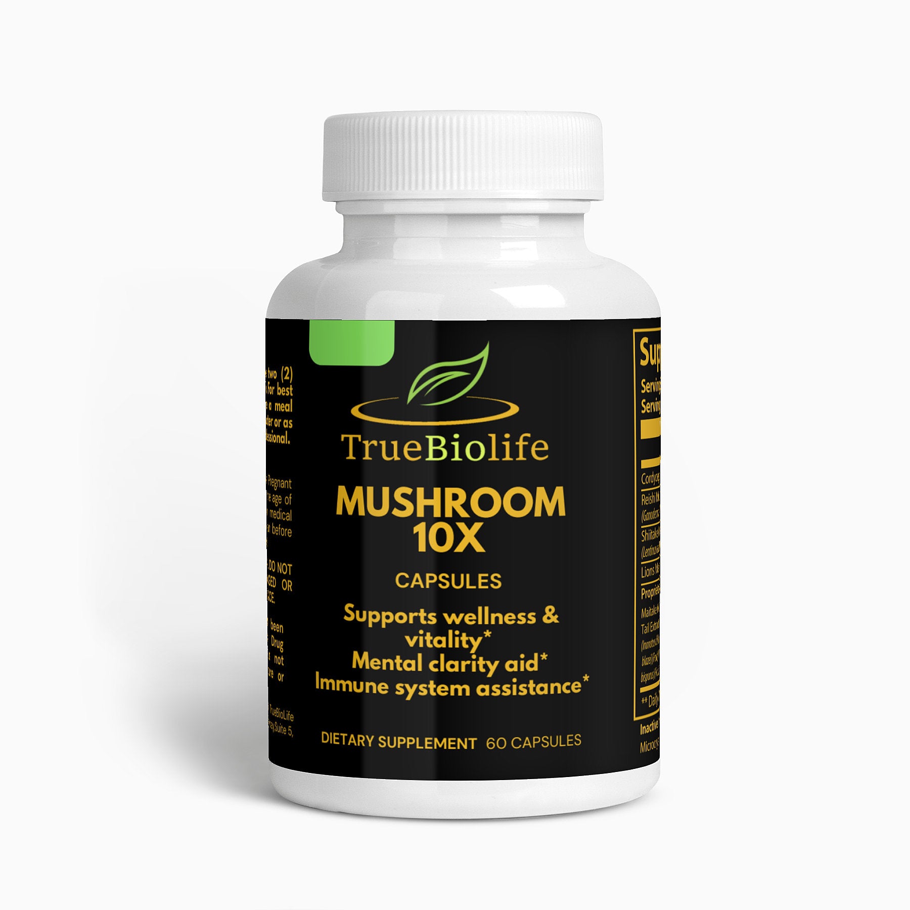 mushroom 10x-capsules-vitality-mental clarity-immune system -trubiolife.com